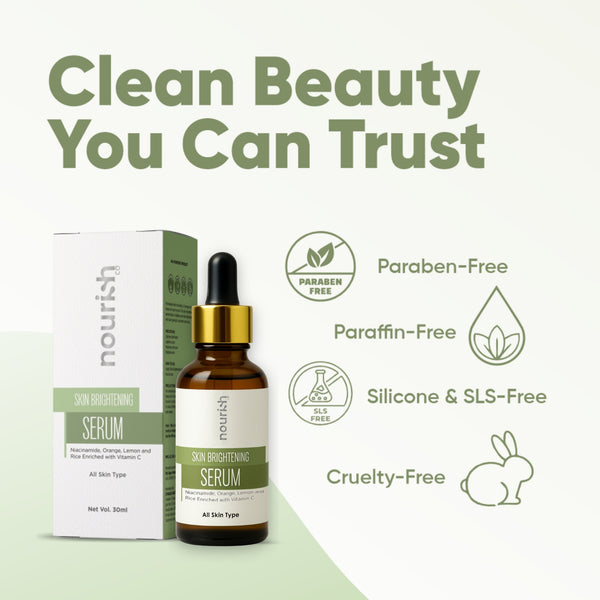 Skin Brightening Face Serum with Niacinamide, Orange, Lemon and Rice Enriched with Vitamin C – 30 ml