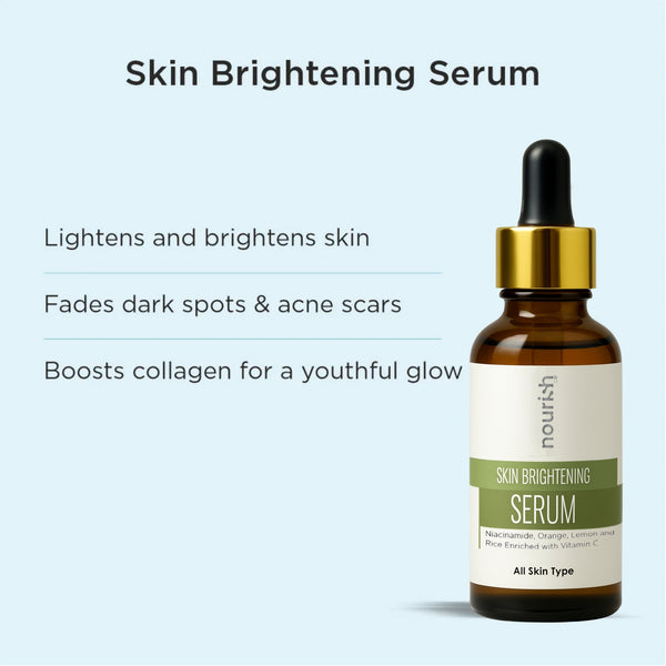 Skin Brightening Face Serum with Niacinamide, Orange, Lemon and Rice Enriched with Vitamin C – 30 ml