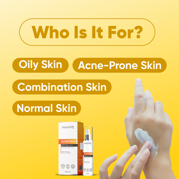 Sunscreen SPF 50++++ with Niacinamide and hyaluronic Acid -50g