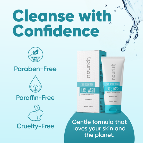Skin Brightening Face Wash with Mulethi, Lemon & Orange – 100 ml