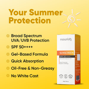 Sunscreen SPF 50++++ with Niacinamide and hyaluronic Acid -50g