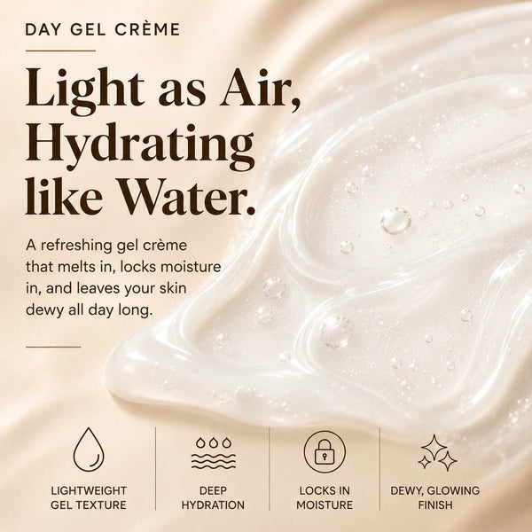 Day Gel Crème with Ceramide Complex, Hyaclear® - 7 & Aquaxyl™ - 50 g - nourish co