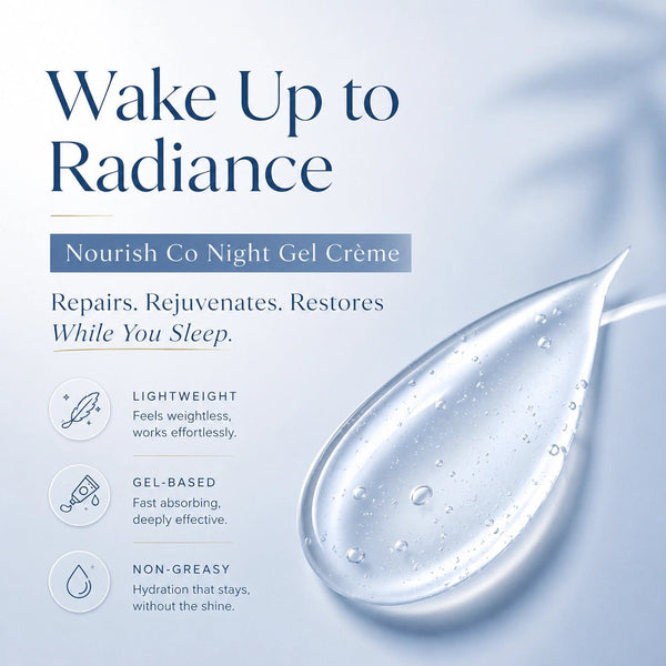 Night Gel Crème with CollaPlant®, Phytosqualan & Probiotics – 50 g - nourish co
