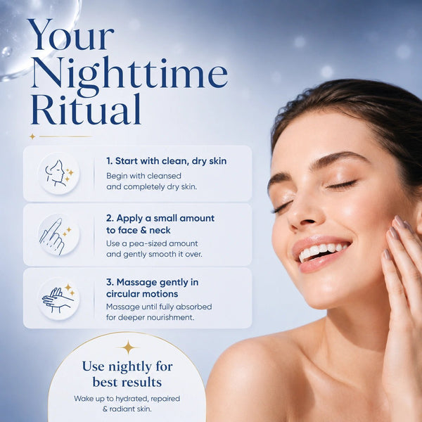 Night Gel Crème with CollaPlant®, Phytosqualan & Probiotics – 50 g - nourish co