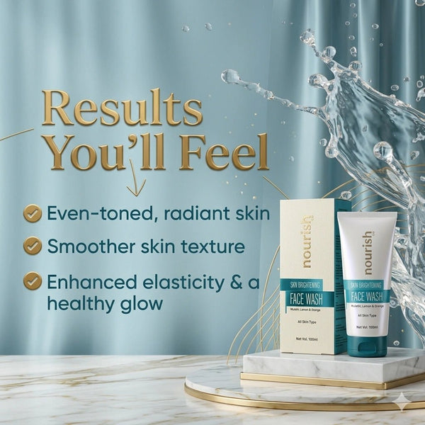 Skin Brightening Face Wash with Mulethi, Lemon & Orange – 100 ml - nourish co