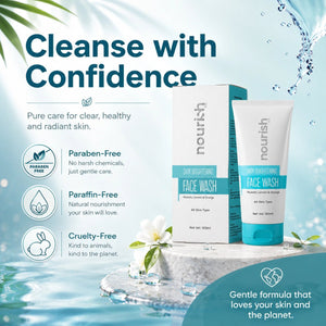 Skin Brightening Face Wash with Mulethi, Lemon & Orange – 100 ml - nourish co