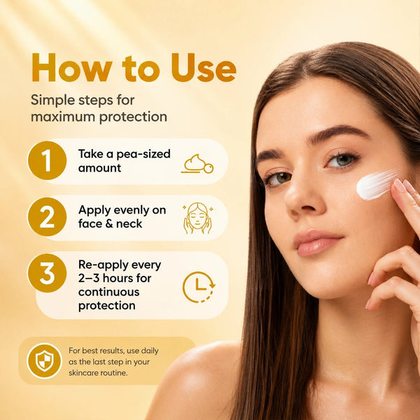 Sunscreen SPF 50++++ with Niacinamide and hyaluronic Acid - 50g - nourish co