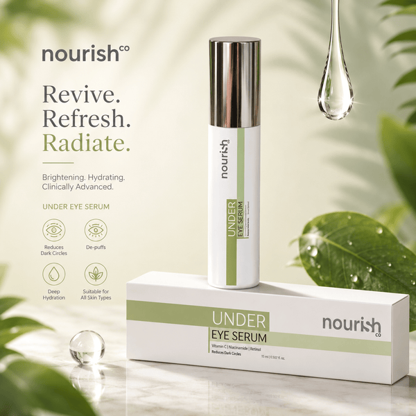 Under Eye Serum with Vitamin C, Niacinamide & Retinol – 15 ml - nourish co